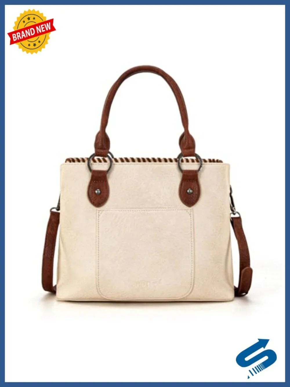 Western Tote Bag with Floral Tooling and Faux Leather
